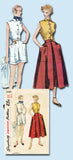 1950s Vintage Simplicity Sewing Pattern 3160 Misses Shorts Blouse & Skirt Sz 32B