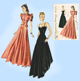 Simplicity 3163: 1930s Misses Evening Gown Size 32 Bust Vintage Sewing Pattern