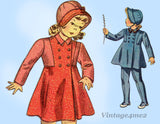 Simplicity 3169: 1930s Uncut Girls & Bonnet Sz 6 Vintage Sewing Pattern