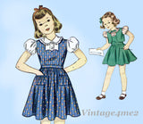 Simplicity 3177: 1930s Uncut Girls Jumper Dress Size 8 Vintage Sewing Pattern