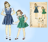 Simplicity 3177: 1930s Uncut Girls Jumper Dress Size 8 Vintage Sewing Pattern