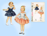 1950s Vintage Simplicity Sewing Pattern 3179 Toddler Girls Party Dress Size 3