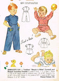 1950s Vintage Simplicity Sewing Pattern 3181 Baby Boys Romper or Coveralls Sz 6 mos - Vintage4me2