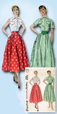 1950s Original Vintage Simplicity Sewing Pattern 3200 Misses Skirt & Blouse 34 B