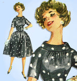 1950s Vintage Simplicity Sewing Pattern 3221 Misses Cocktail Dress Size 33 Bust - Vintage4me2