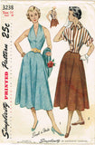 1950s Vintage Simplicity Sewing Pattern 3238 Misses Sun Dress & Topper 29B