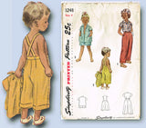 1950s Vintage Simplicity Sewing Pattern 3248 Toddler Boys Clam Digger Pants Sz 6