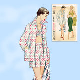 1950s Vintage Simplicity Sewing Pattern 3250 Misses Bra Top and Capri Pants 30B