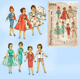 Simplicity 3252: 1950s Cute 21in Miss Revlon Doll Clothes Set Vintage Sewing Pattern