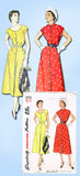 1950s Vintage Simplicity Sewing Pattern 3253 Uncut Misses Scalloped Dress Sz 38B