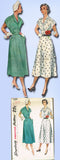 1950s Vintage Misses' Scalloped Dress Uncut Simplicity Sewing Pattern 3281 Sz 16