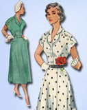1950s Vintage Misses' Scalloped Dress Uncut Simplicity Sewing Pattern 3281 Sz 16