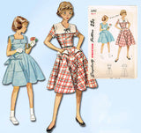 1950s Vintage Simplicity Sewing Pattern 3292 Uncut Little Girls Dress Size 8