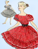 1960s Vintage Simplicity Sewing Pattern 3295 Uncut Teen Square Dancing Dress 31B