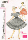 1960s Vintage Simplicity Sewing Pattern 3295 Uncut Teen Square Dancing Dress 31B