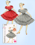 1960s Vintage Simplicity Sewing Pattern 3295 Uncut Teen Square Dancing Dress 31B