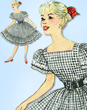 1960s Vintage Simplicity Sewing Pattern 3295 Uncut Teen Square Dancing Dress 31B