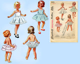 1950s Vintage Simplicity Sewing Pattern 3296 Baby Girls Slip & Undies Set Size 4