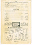 1930s Vintage Simplicity Sewing Pattern 3324 Uncut Girls Fitted Overalls Size 10