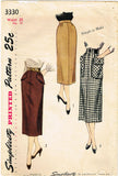 1950s Vintage Simplicity Sewing Pattern 3330 Simple to Make Misses Skirt Sz 26 W - Vintage4me2