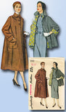 1950s Vintage Simplicity Sewing Pattern 3342 Uncut Misses Swagger Coat Size 33 B