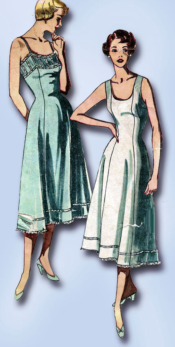 1950s Vintage Misses Slip Uncut 1950 Simplicity VTG Sewing Pattern 3352 Size 18