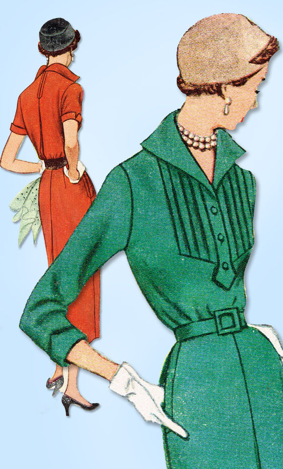 1950s Vintage Simplicity Sewing Pattern 3359 Uncut Misses Slender Dress Size 32B