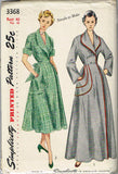 1950s Vintage Simplicity Sewing Pattern 3368 Uncut Plus Size Housecoat 40 Bust