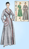 1950s Vintage Simplicity Sewing Pattern 3368 Uncut Plus Size Housecoat 40 Bust