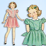 1940s Vintage Simplicity Sewing Pattern 3368 WWII Toddler Girls Party Dress Sz 4