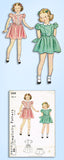 1940s Vintage Simplicity Sewing Pattern 3368 WWII Toddler Girls Party Dress Sz 4