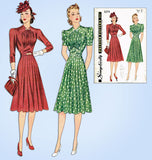 1940s Vintage Simplicity Sewing Pattern 3374 WWII Misses Afternoon Dress Sz 36B from Vintage4me2