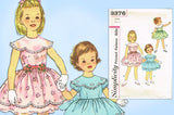 Simplicity 3376: 1960s Uncut Toddler Girls Dress Size 6 Vintage Sewing Pattern - Vintage4me2