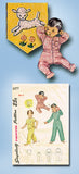 1950s Vintage Simplicity Sewing Pattern 3377 Toddler Girls 2 Piece Pajamas Sz 2