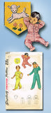 1950s Vintage Simplicity Sewing Pattern 3377 Toddler's Two Piece Pajamas Size 4 -Vintage4me2