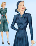 Simplicity 3384: 1940s Misses Dress & Turban Size 30 Bust Vintage Sewing Pattern - Vintage4me2