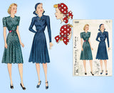 Simplicity 3384: 1940s Misses Dress & Turban Size 30 Bust Vintage Sewing Pattern - Vintage4me2