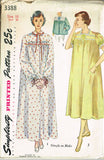 1950s Vintage Misses' Nightgown Uncut 1950 Simplicity Sewing Pattern 3388 Sz 18