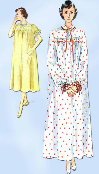 1950s Vintage Simplicity Sewing Pattern 3388 Uncut Misses Nightgown Size 14 32B