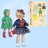 1950s Vintage Simplicity Sewing Pattern 3407 20 Inch Bridal Doll Clothes Set