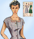 1950s Vintage Simplicity Sewing Pattern 3423 Uncut Plus Size House Dress Sz 42 B