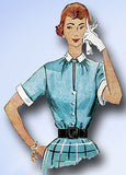 Simplicity 3427: 1950s Classic Misses Blouse Sz 36 B Vintage Sewing Pattern
