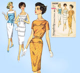 Simplicity 3436: 1960s Chic Misses Sheath Dress Sz 40 B Vintage Sewing Pattern