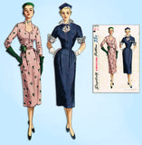 1950s Vintage Simplicity Sewing Pattern 3474 Misses Afternoon Dress Size 30 Bust
