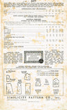 1940s Vintage Simplicity Sewing Pattern 3477 Girls WWII Shirtwaist Dress Size 6