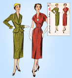 1950s Vintage Simplicity Sewing Pattern 3484 Uncut Misses Dress & Jacket Sz 31 B