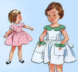 Simplicity 3533: 1950s Cute Toddler Girls Dress Size 3 Vintage Sewing Pattern