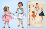 Simplicity 3533: 1950s Cute Toddler Girls Dress Size 3 Vintage Sewing Pattern