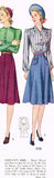 1940s Vintage Simplicity Sewing Pattern 3536 WWII Misses Jumper & Blouse Sz 32 B from Vintage4me2