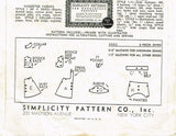 Pattern Piece Chart for Simplicity 3550